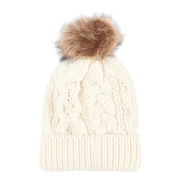 Barbour Penshaw Beanie Hat White