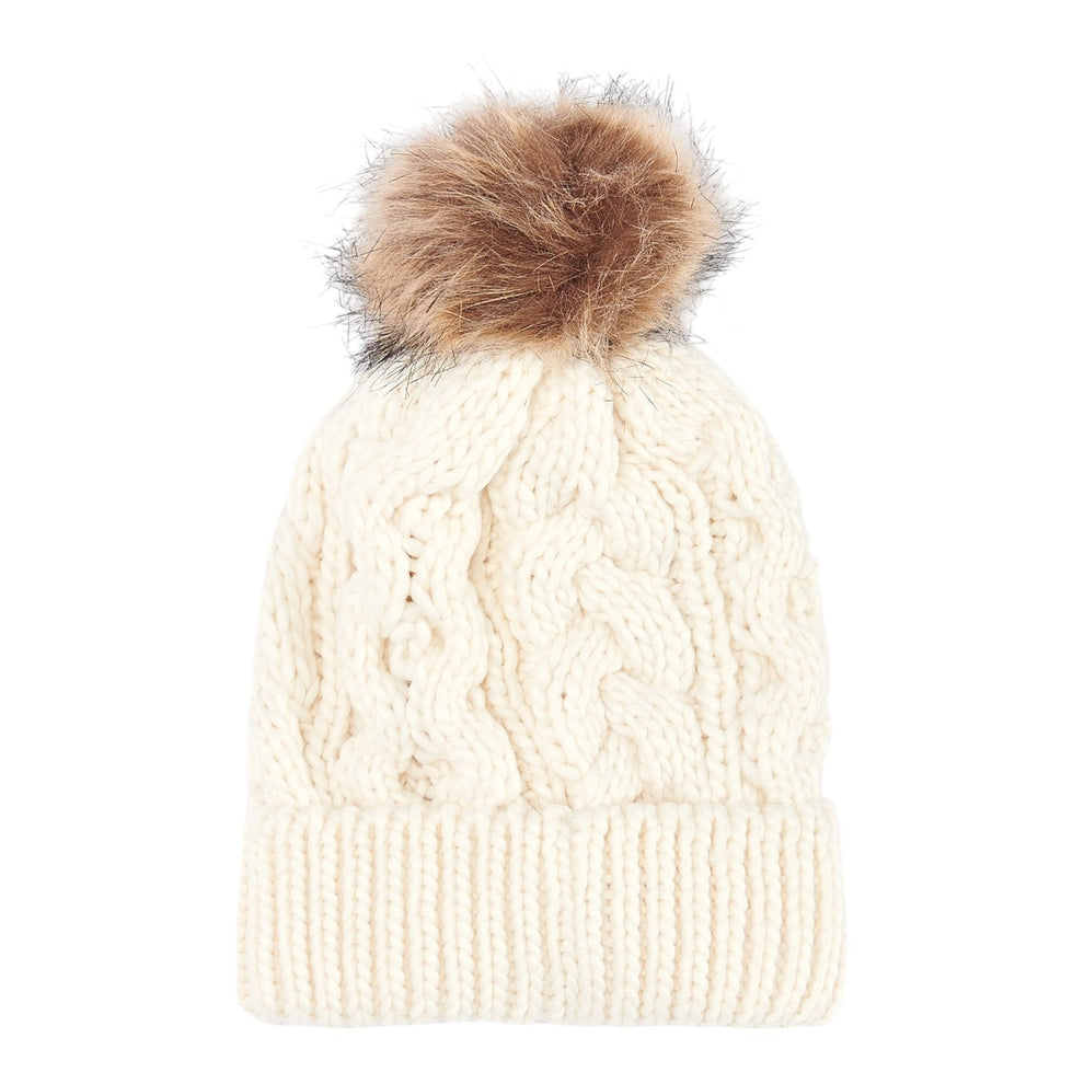 Barbour Penshaw Beanie Hat White