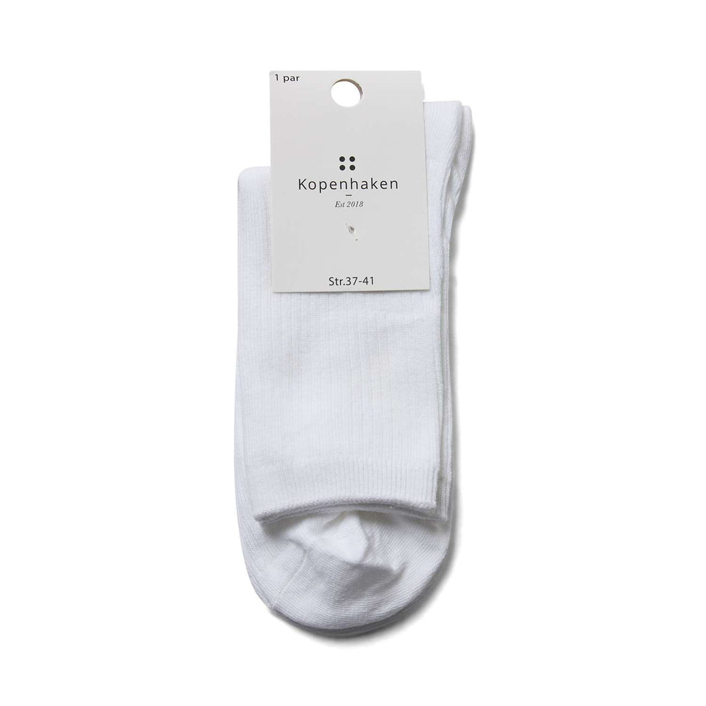 Kopenhaken W Rib Socks Bright White