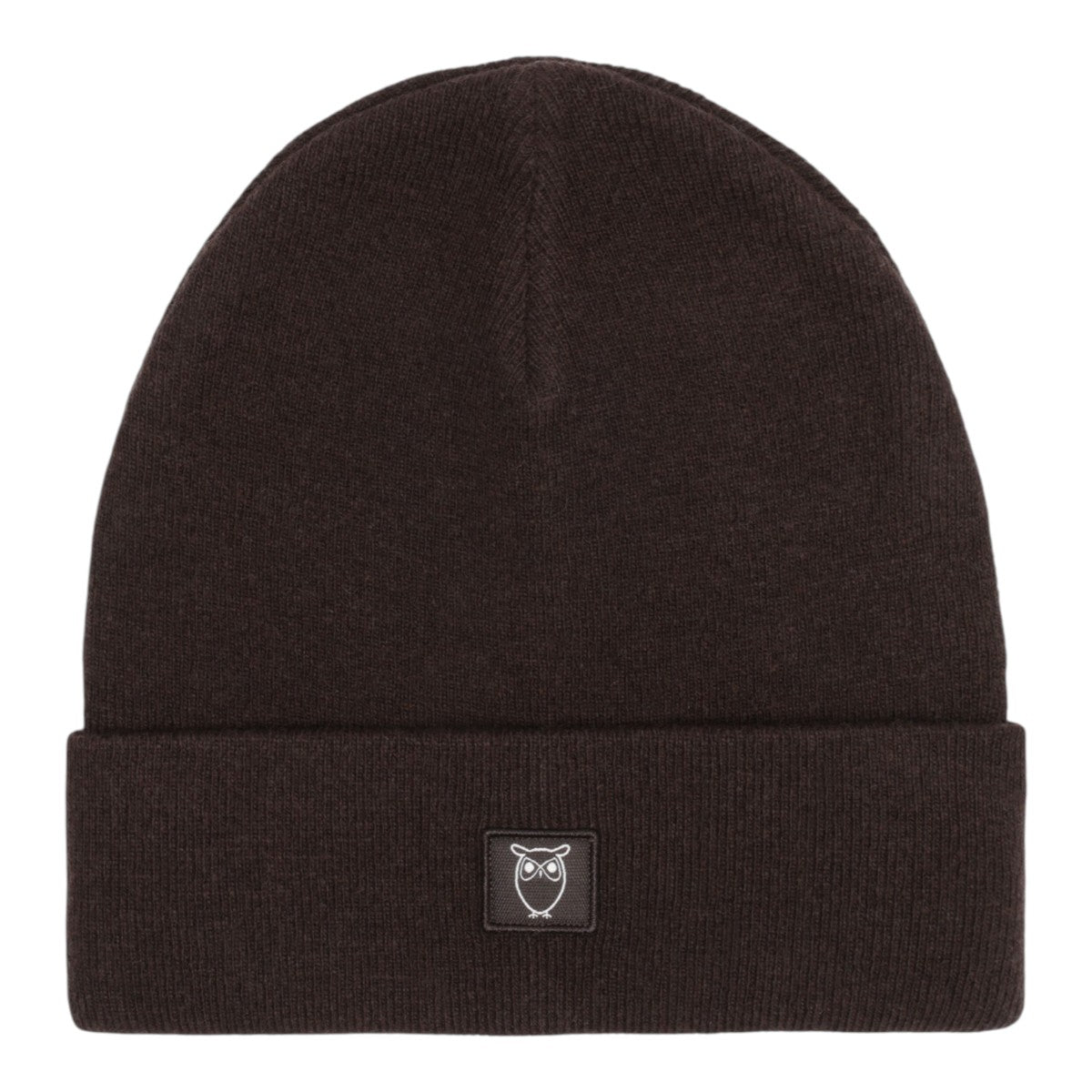 Knowledge Cotton Apparel U Lambswool Beanie Rws 1487 Chocolate Torte