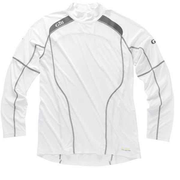 RC024 race langærmet t-shirt høj hals hvid str L