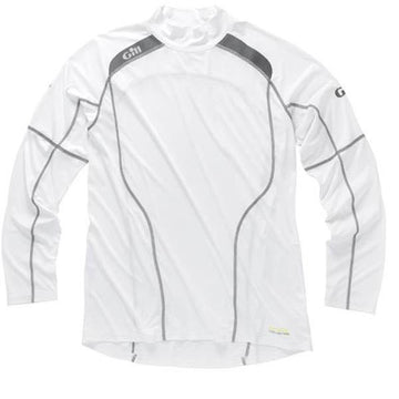 RC024 race langærmet t-shirt høj hals hvid str L