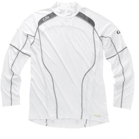RC024 race langærmet t-shirt høj hals hvid str L