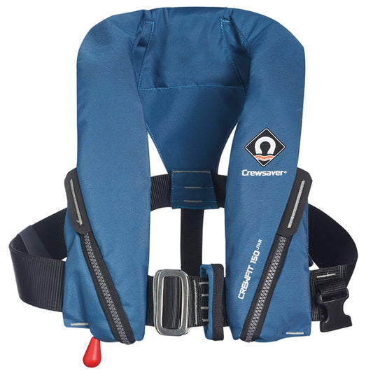 Crewsaver Crewfit redningsvest junior 150N m/D-ring, Blå