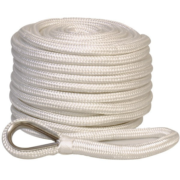 Ankertov flettet polyester med bly , 30m