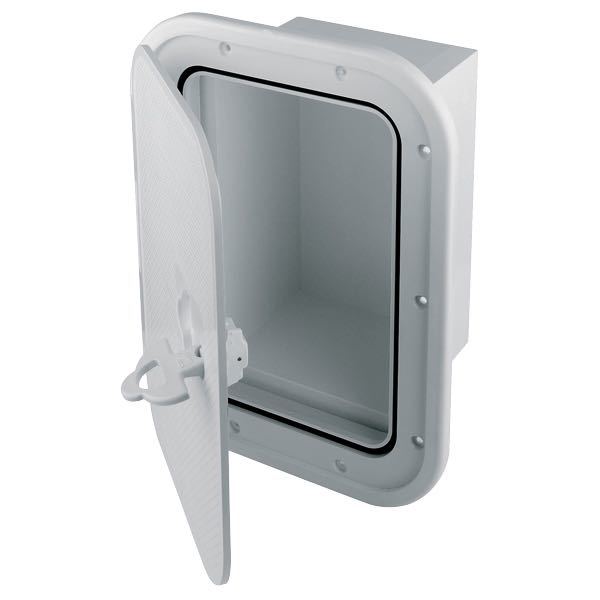 Indbygningsboks hvid med luge 27x37,3x16cm