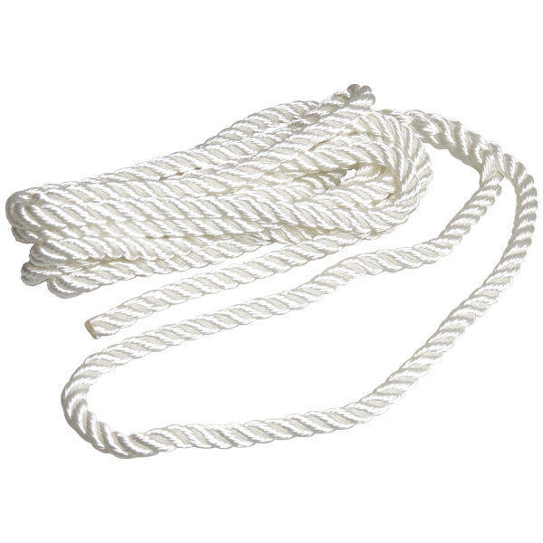 Robline fortøjningstov 3 slået hvid, 16mm x 6m