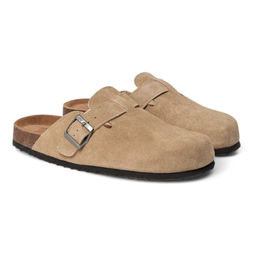 Kopenhaken Ballen Ladies Suede Leather Close Sandaler Oat
