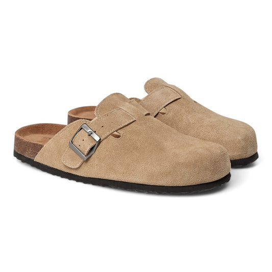 Kopenhaken Ballen Ladies Suede Leather Close Sandaler Oat
