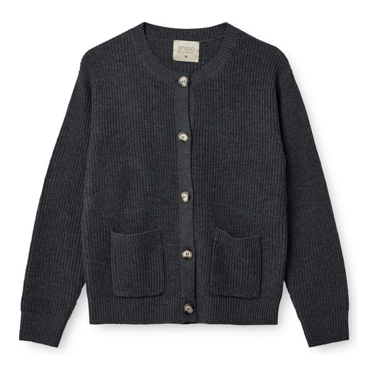 Studio Kopenhaken Bala Cardigan Dark Grey Melange