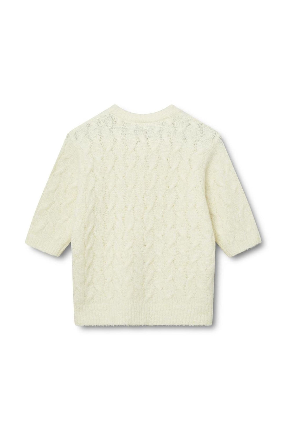 Kopenhaken W Lily-SS O-Neck Knit Pattern Reed Yellow