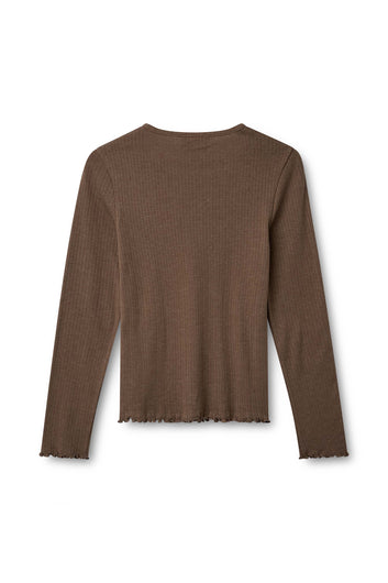 Kopenhaken W Soft Solid Ls Chocolate Brown
