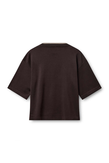 Kopenhaken W Louise Ss Wording Chocolate Brown