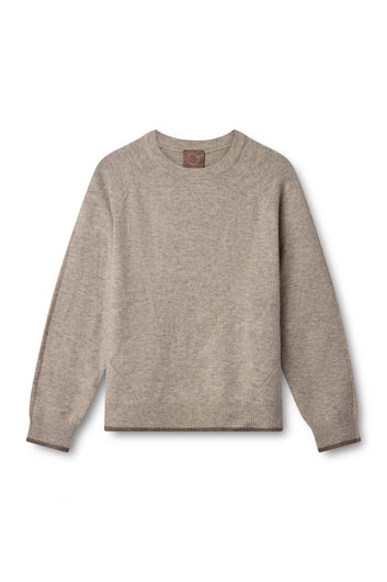 Kopenhaken W Carla Solid Ls O-Neck Savannah Tan