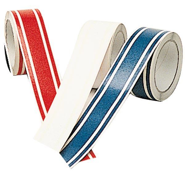 Dekotape med 3 striber 50mm, Hvid