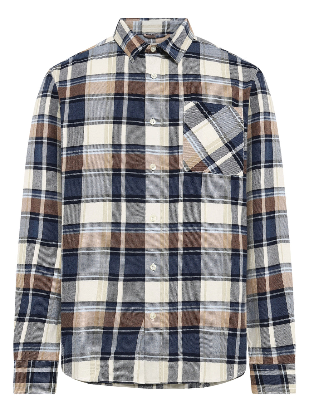 Knowledge Cotton Apparel M Checked Flannel Shirt 7036 Navy