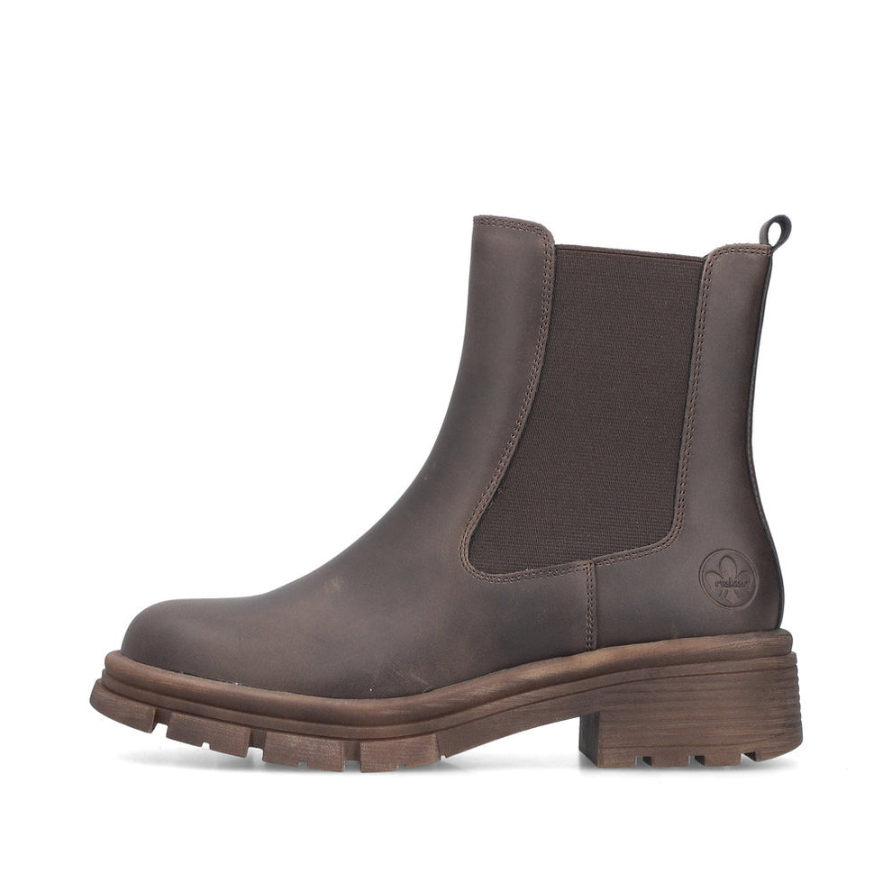 Rieker W Støvle m Fleece Brown
