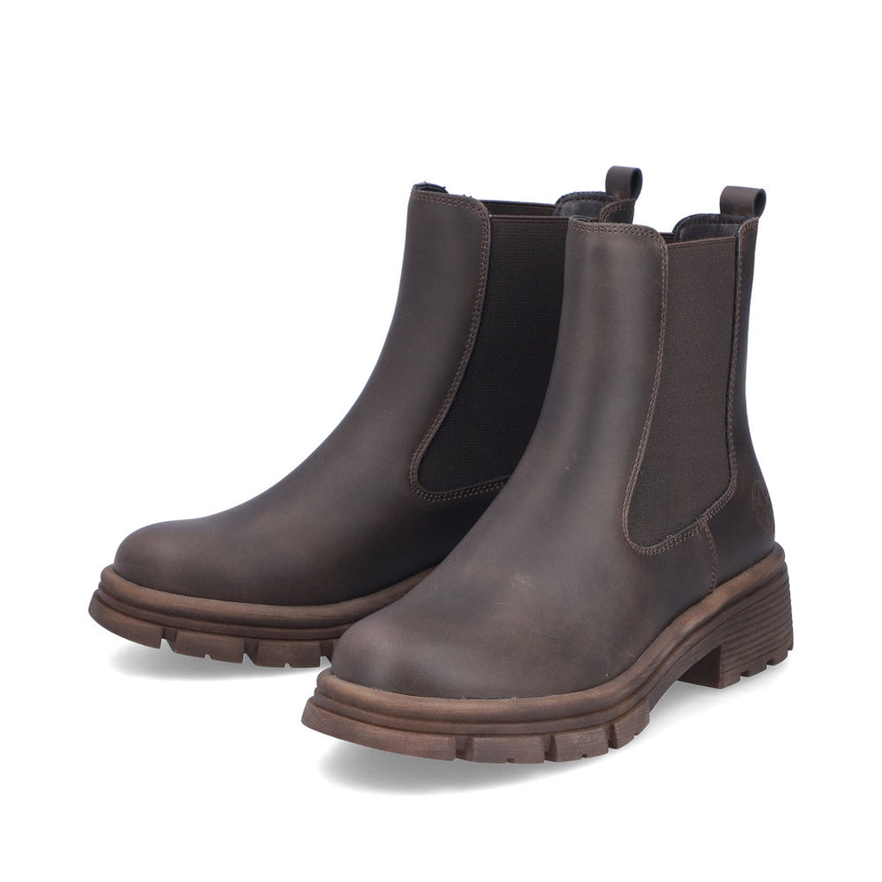 Rieker W Støvle m Fleece Brown