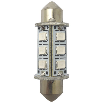 1852 LED lantern pinolpære 37mm 10-36Vdc grøn, 2 stk