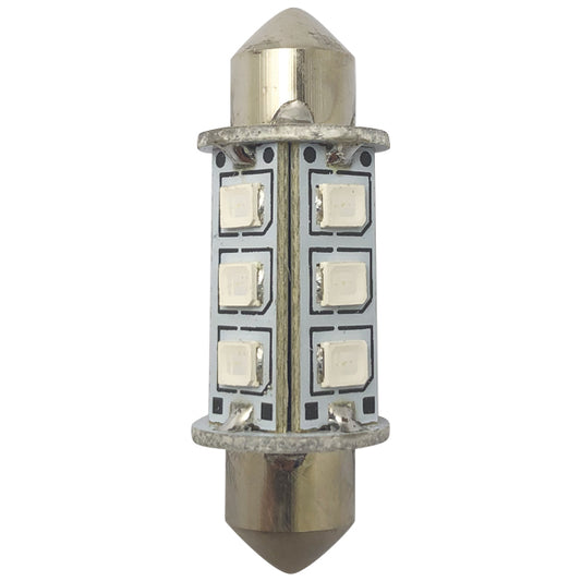 1852 LED lantern pinolpære 37mm 10-36Vdc grøn, 2 stk