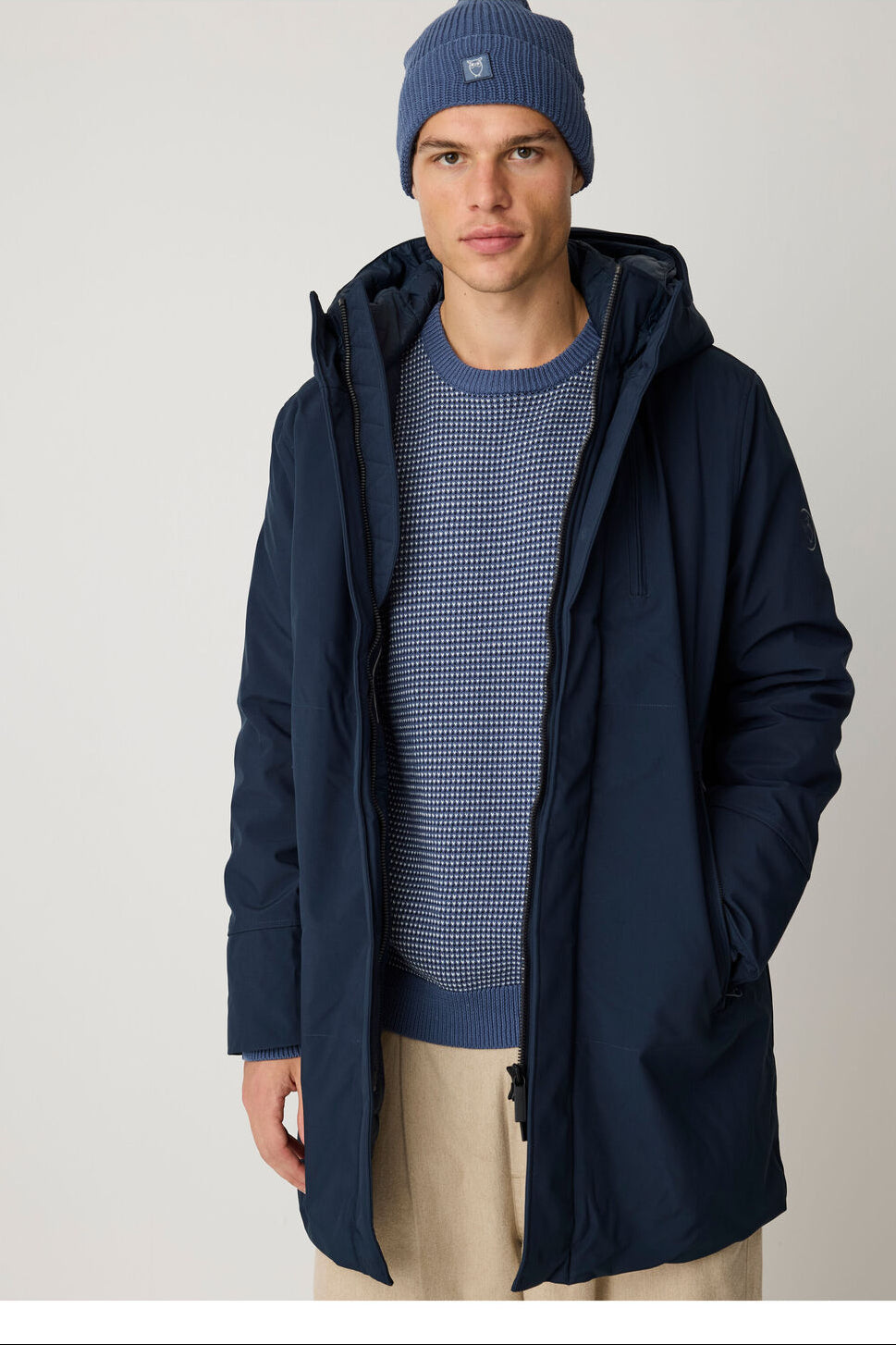 Knowledge Cotton Apparel M Climate Shell™ Jacket - Grs/Vegan 1001 Total Eclipse