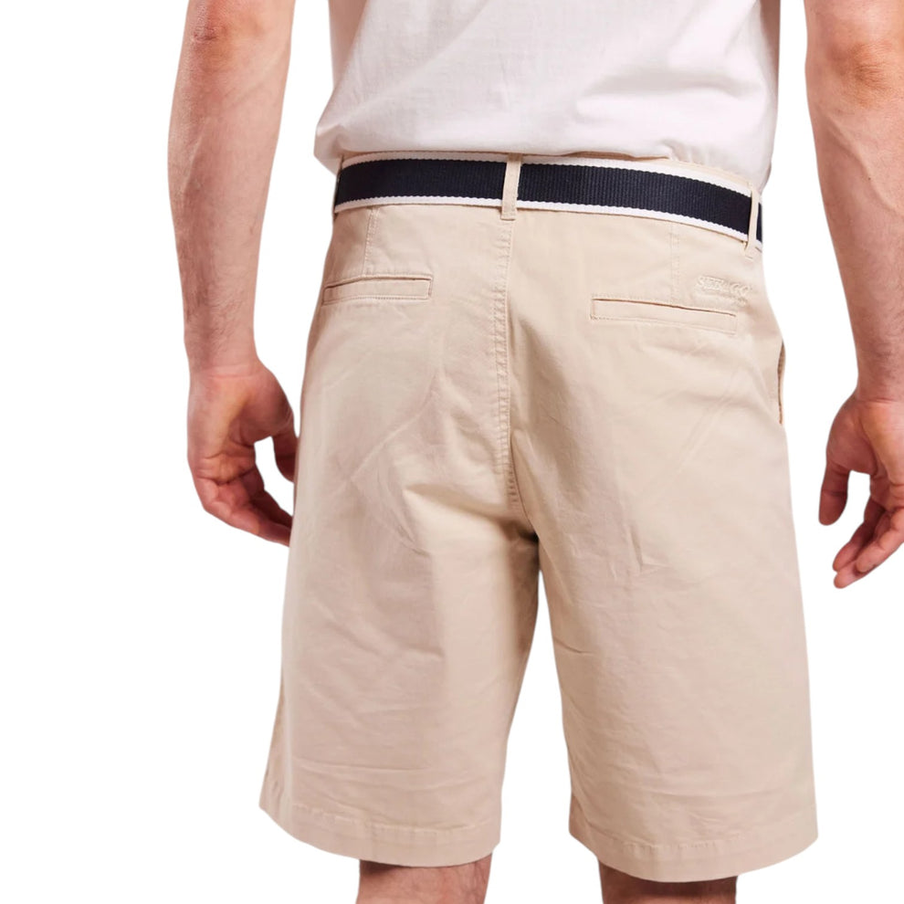 Sebago M Bermuda Shorts med Bælte Sand