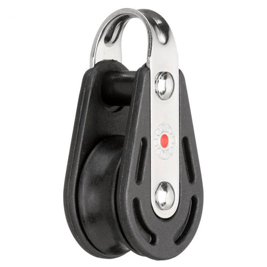 Blok fiber 1-sk. m/fast bøjle & kuglelejer