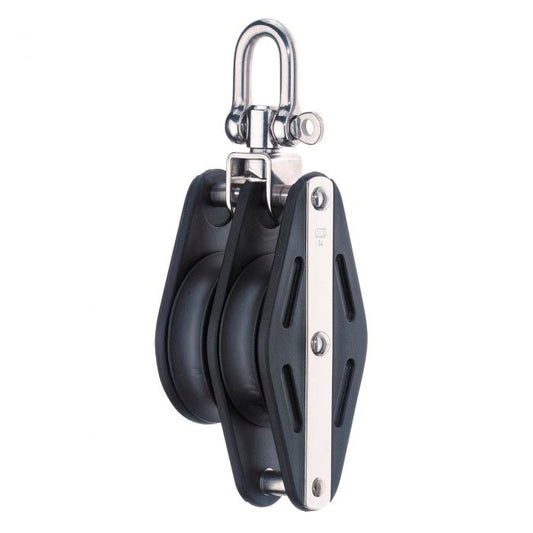 Blok fiber 2-sk. m/sjækel & hundsvot