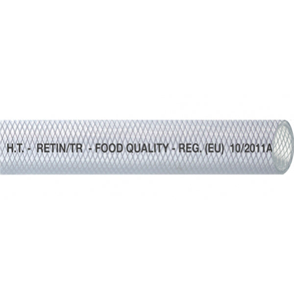 Klar pvc slange krydsvæv food quality Ø10 mm
