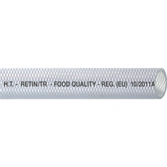 Klar pvc slange krydsvæv food quality Ø8 mm