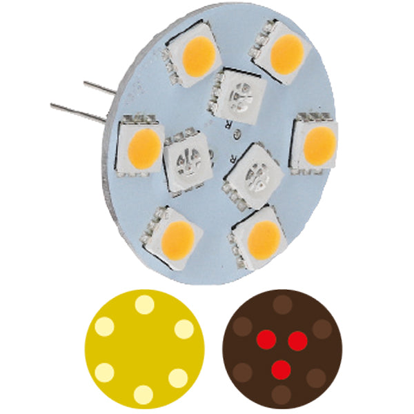 Nauticled G4 Dual farvet LED spot - bag pin