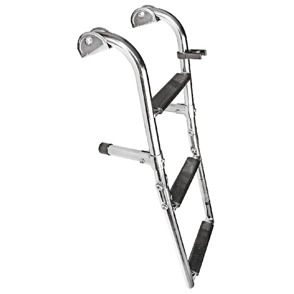 Højglanspoleret badestige med 4-trin 2+2