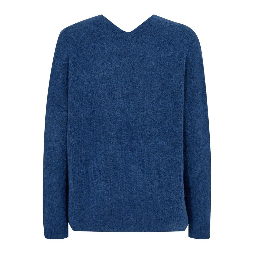 Mos Mosh W Thora V-Neck Knit Set Sail