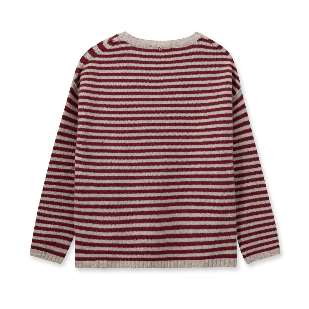 Mos Mosh W Khai Stripe Knit Garnet