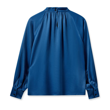 Mos Mosh W Silja Glossi Blouse Set Sail