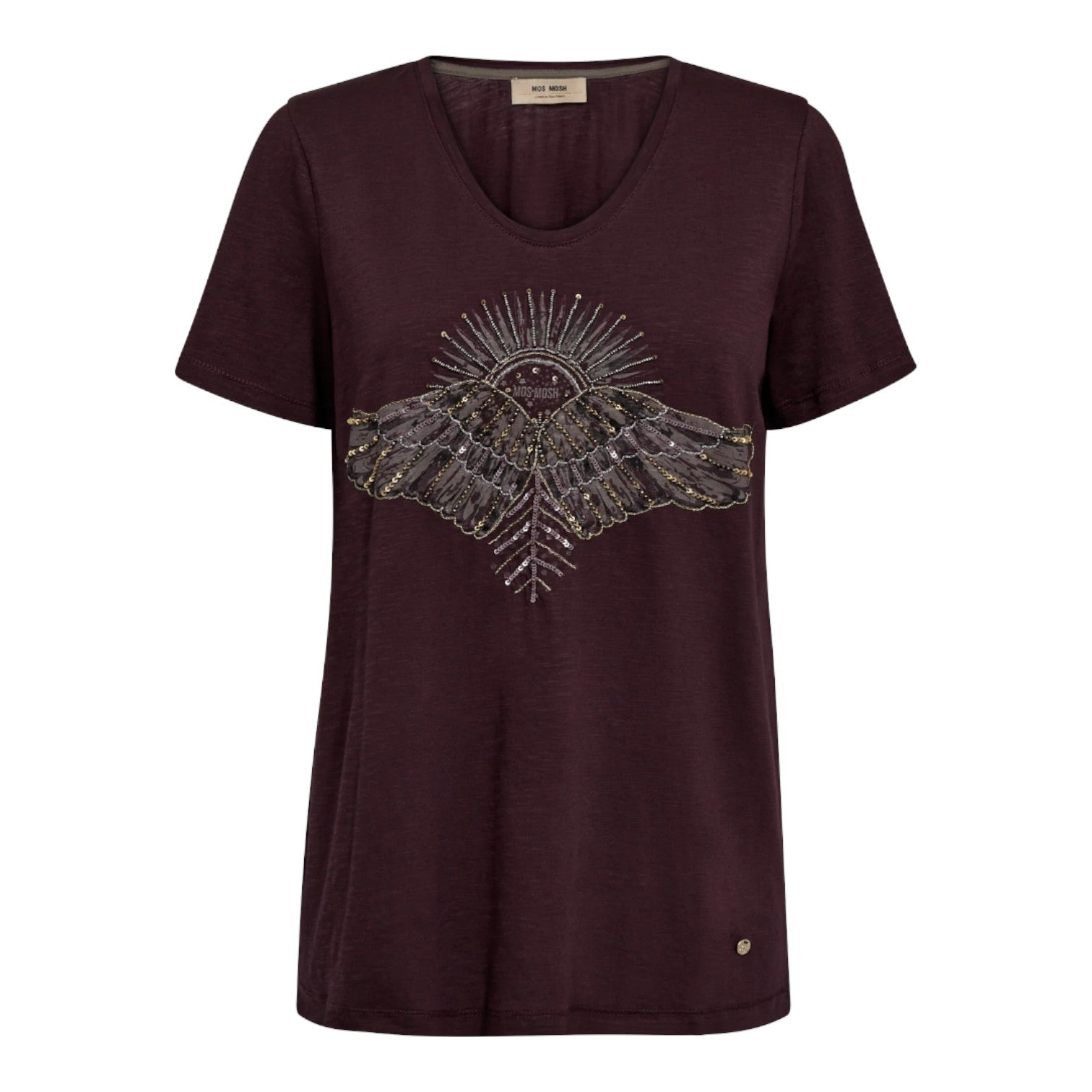 Mos Mosh W Nadine O-SS Deco Tee Fudge