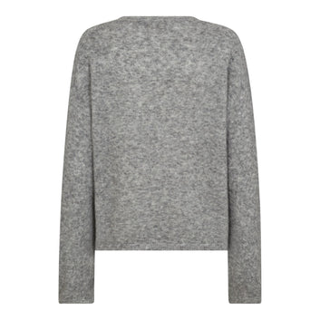 Mos Mosh W Mape O-Kneck Knit Grey Melange