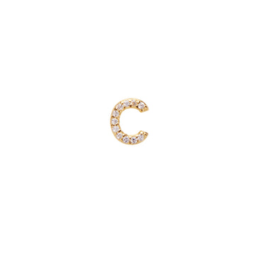 Pico Alphabet Crystal Stud ''C'' FG