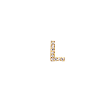 Pico Alphabet Crystal Stud ''L'' FG
