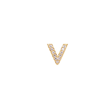 Pico Alphabet Crystal Stud ''V'' FG