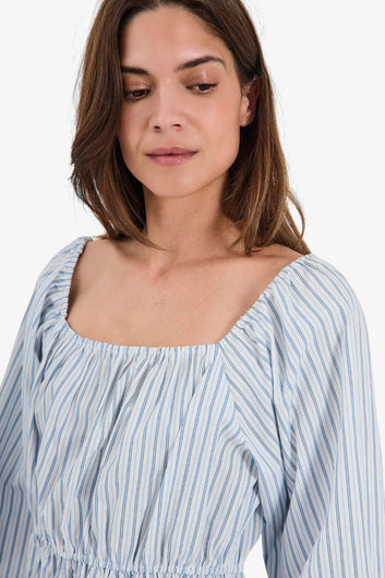 Norr Alva Top Light Blue Stripe