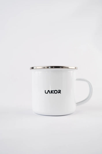 Lakor An Otter On Vacation Enamel Mug White