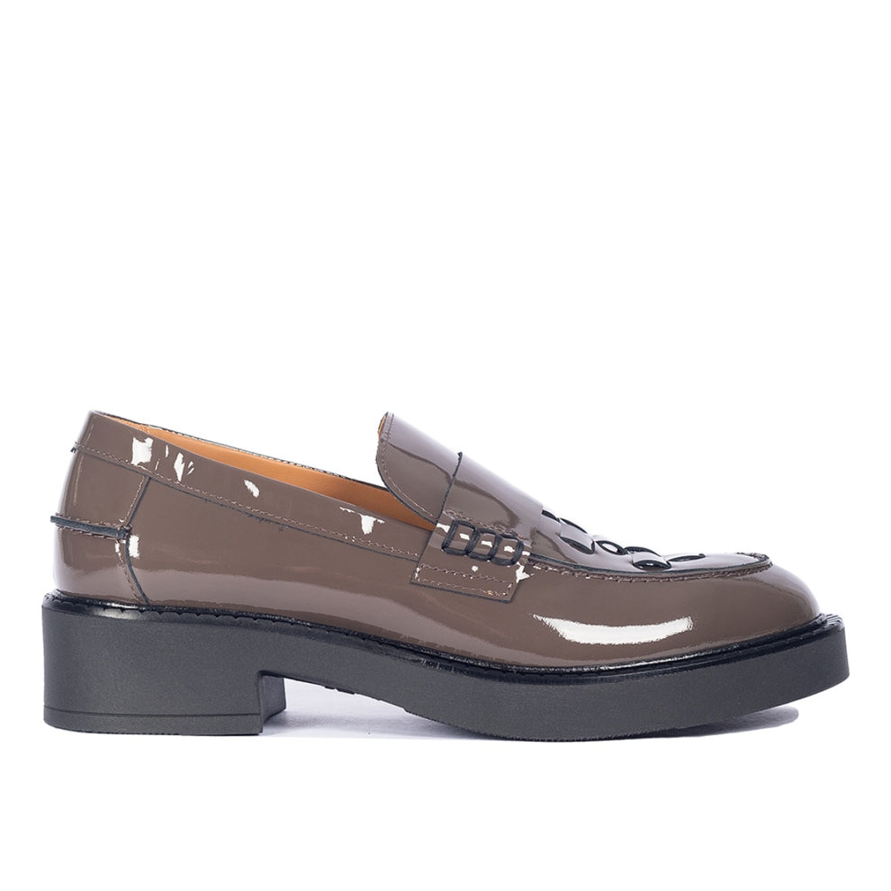 Angulus W Flet Loafer Walnut