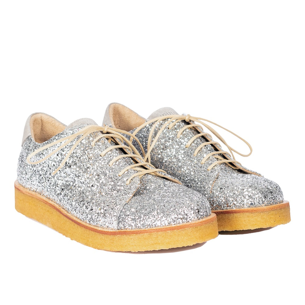 Angulus W Sneaker i Glitter på Plateausål Grey