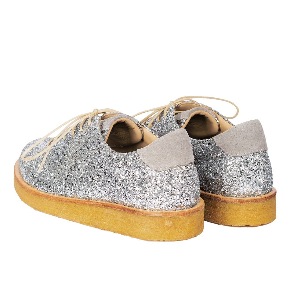 Angulus W Sneaker i Glitter på Plateausål Grey