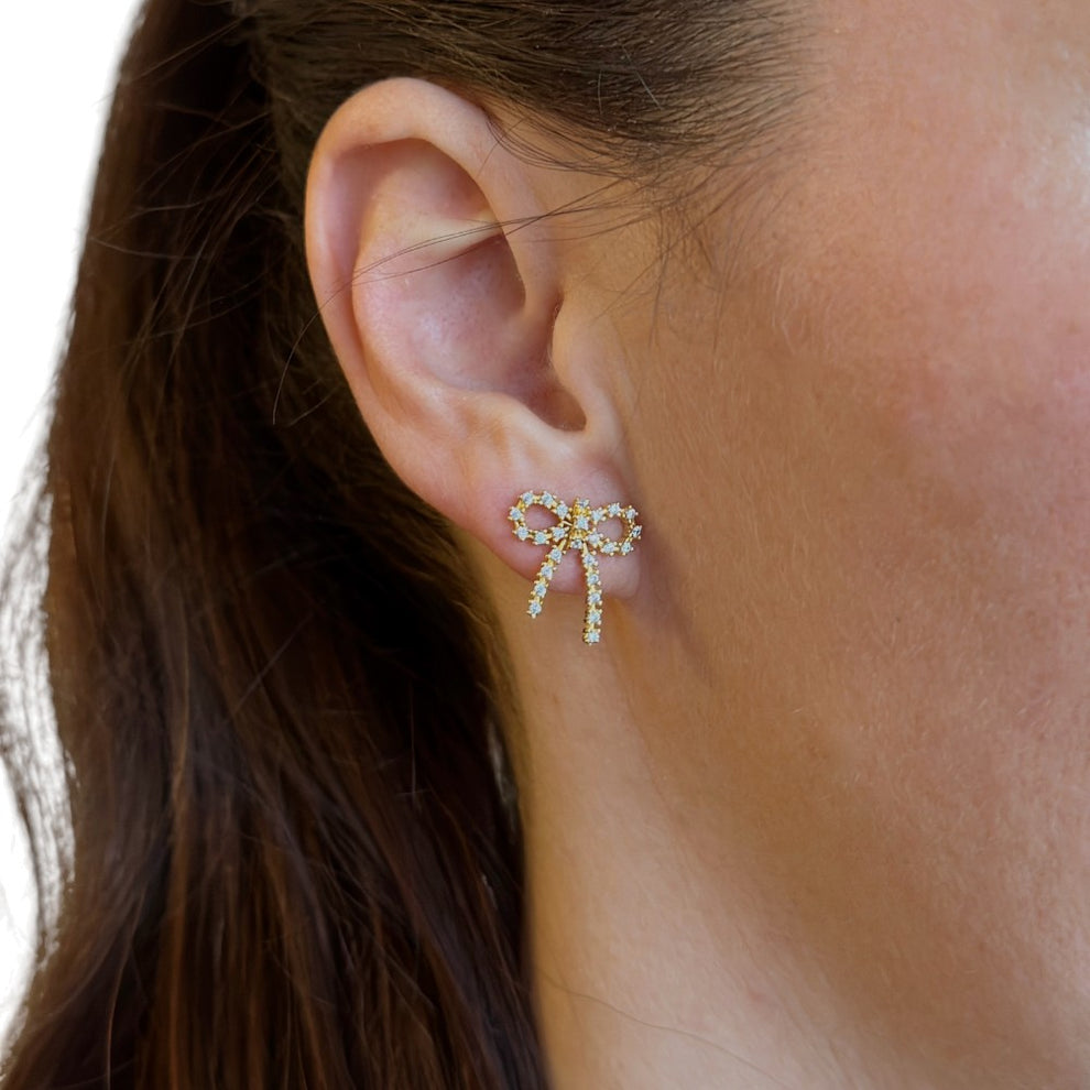 Pico Arco Mini Crystal Studs Clear FG