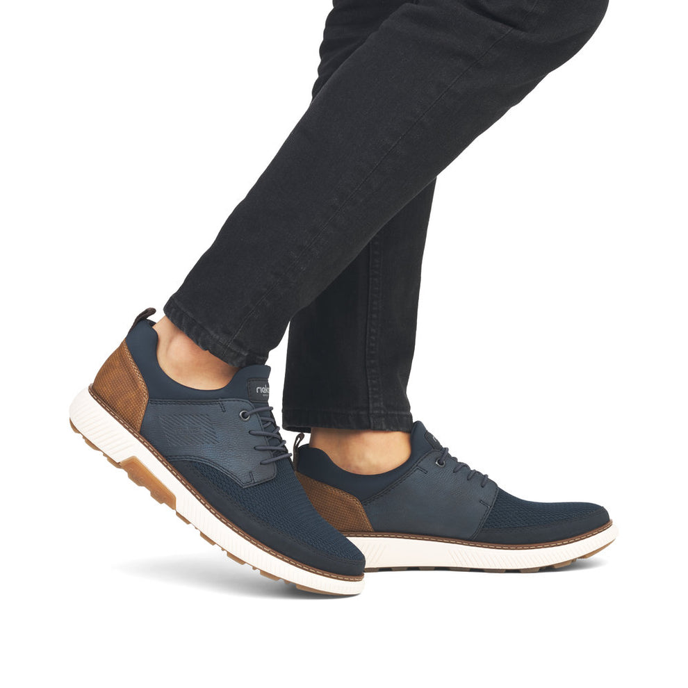 Rieker M Sneakers med Elastik Blå