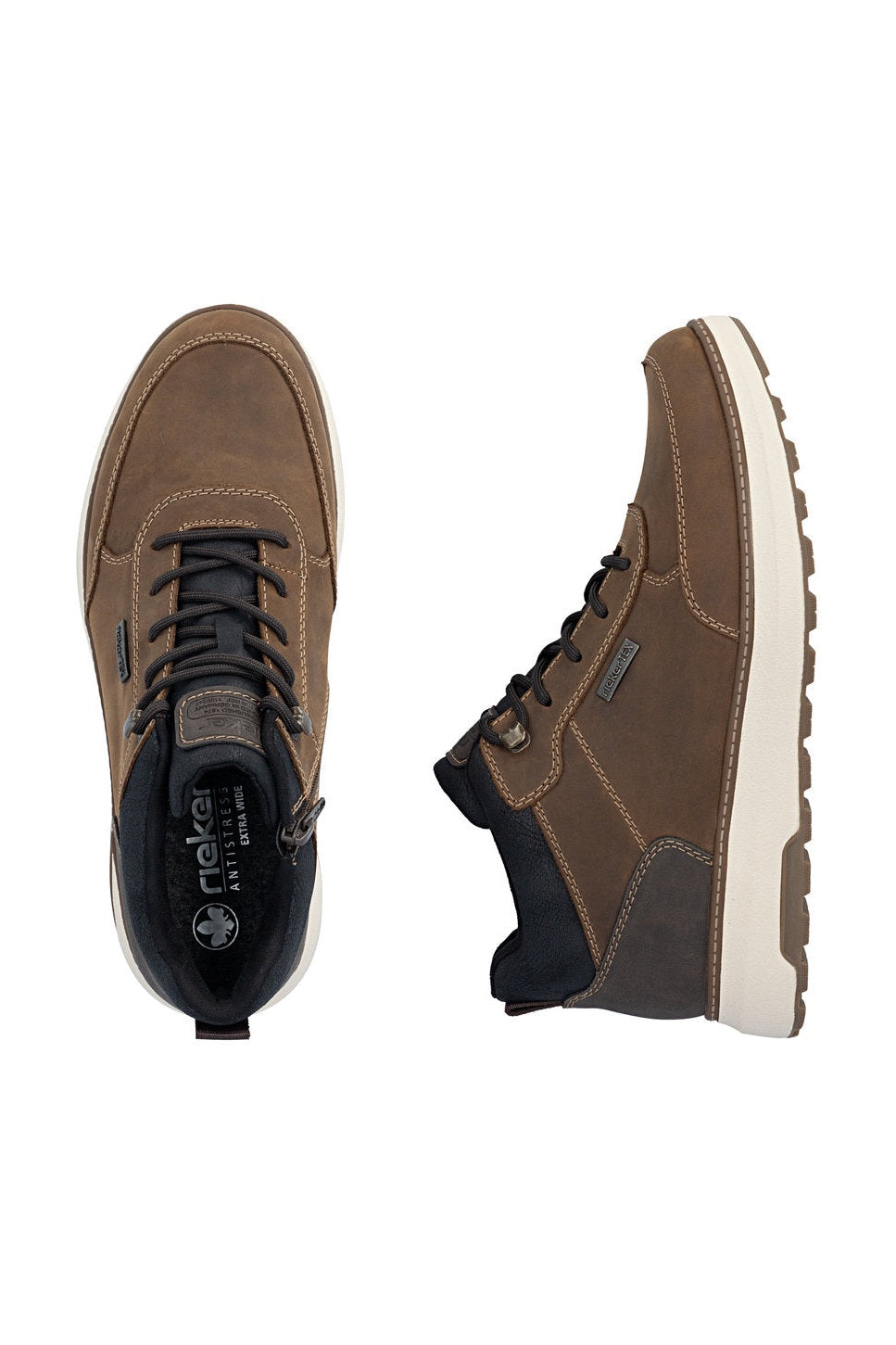 Rieker M Suede Leather Lace Boot Brown - B5501-22