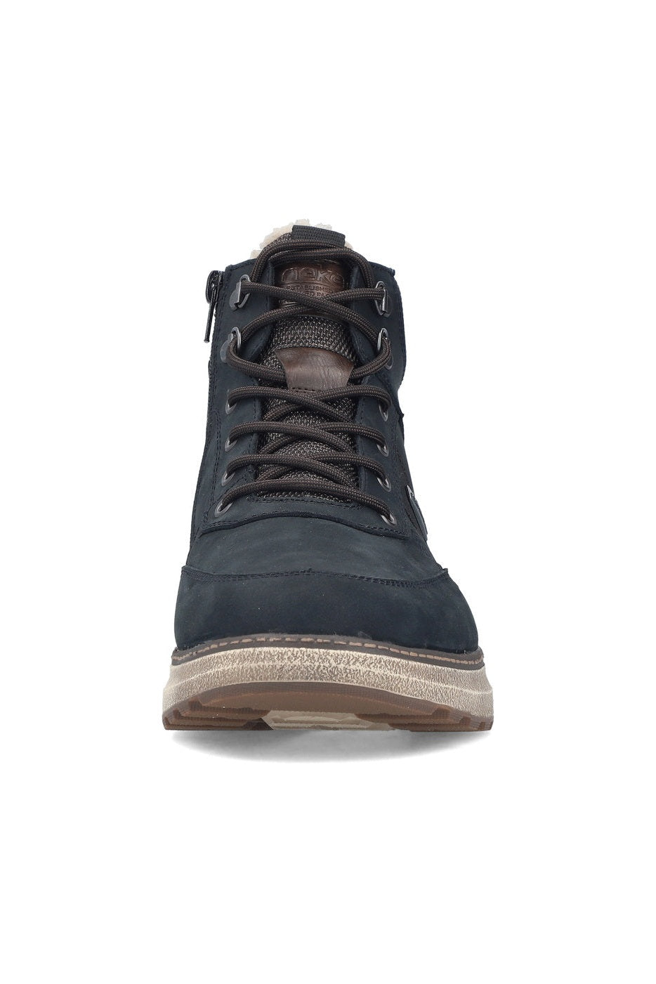 Rieker M Suede Leather Lace Boot Blue Combination - B5546-14