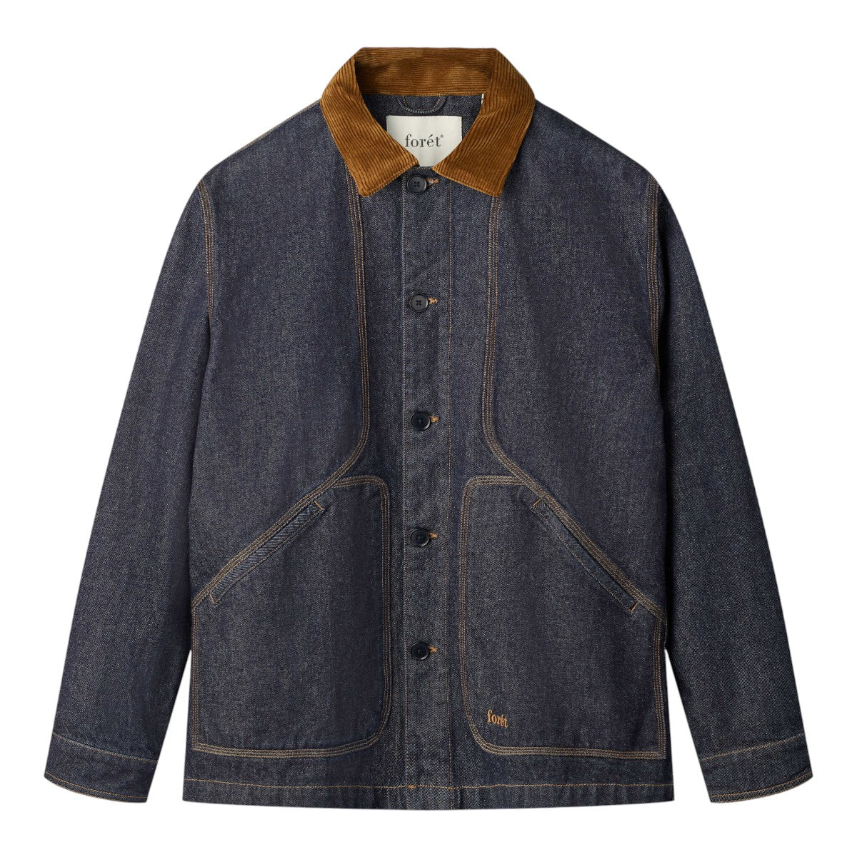 Forét Berry Canvas Overshirt Dark Denium